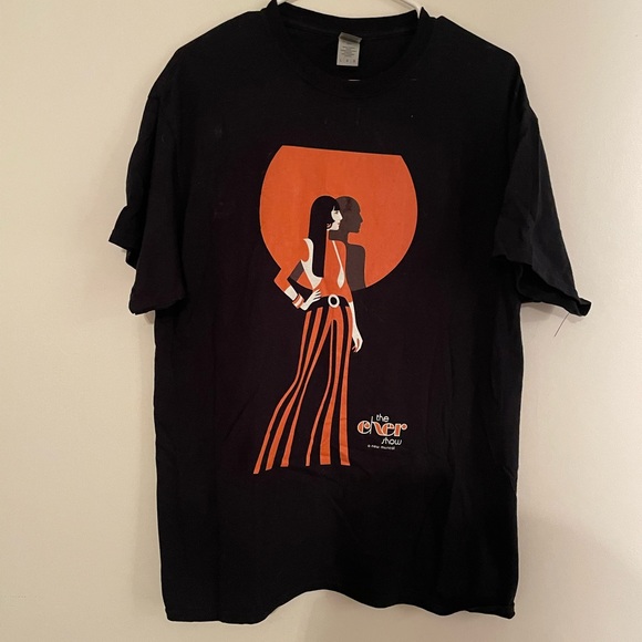 Cher broadway merch Black and Orange Graphic T-Shirt Rare. Unisex - Picture 1 of 4